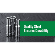 S K Hand Tools 3/8 Drive, 12 Piece, 6 Point, Deep, SAE Chrome Socket Set. Packaged on a Rail