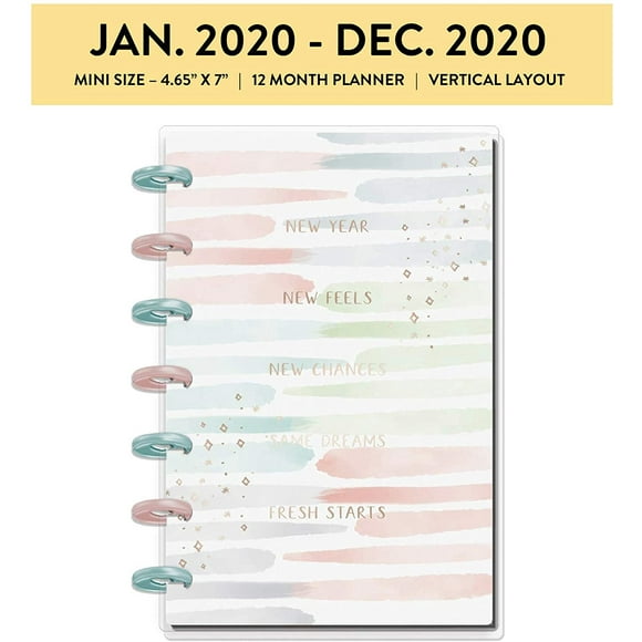 me & my BIG ideas le Happy Planner - Thème Be Well - Janvier 2020 à Décembre 2020 - Disposition Verticale - Hebdomadaire et