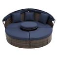 thumbnail image 6 of Miekor Furniture Kd Rattan Round Lounge With Canopy Bali Canopy Bed Outdoor, Wicker Outdoor Sofa Bed With Lift Coffee Table 89438, 6 of 12