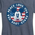 thumbnail image 3 of Disney - Americana - Mickey Peace Love Usa - Women's Short Sleeve Graphic T-Shirt, 3 of 5