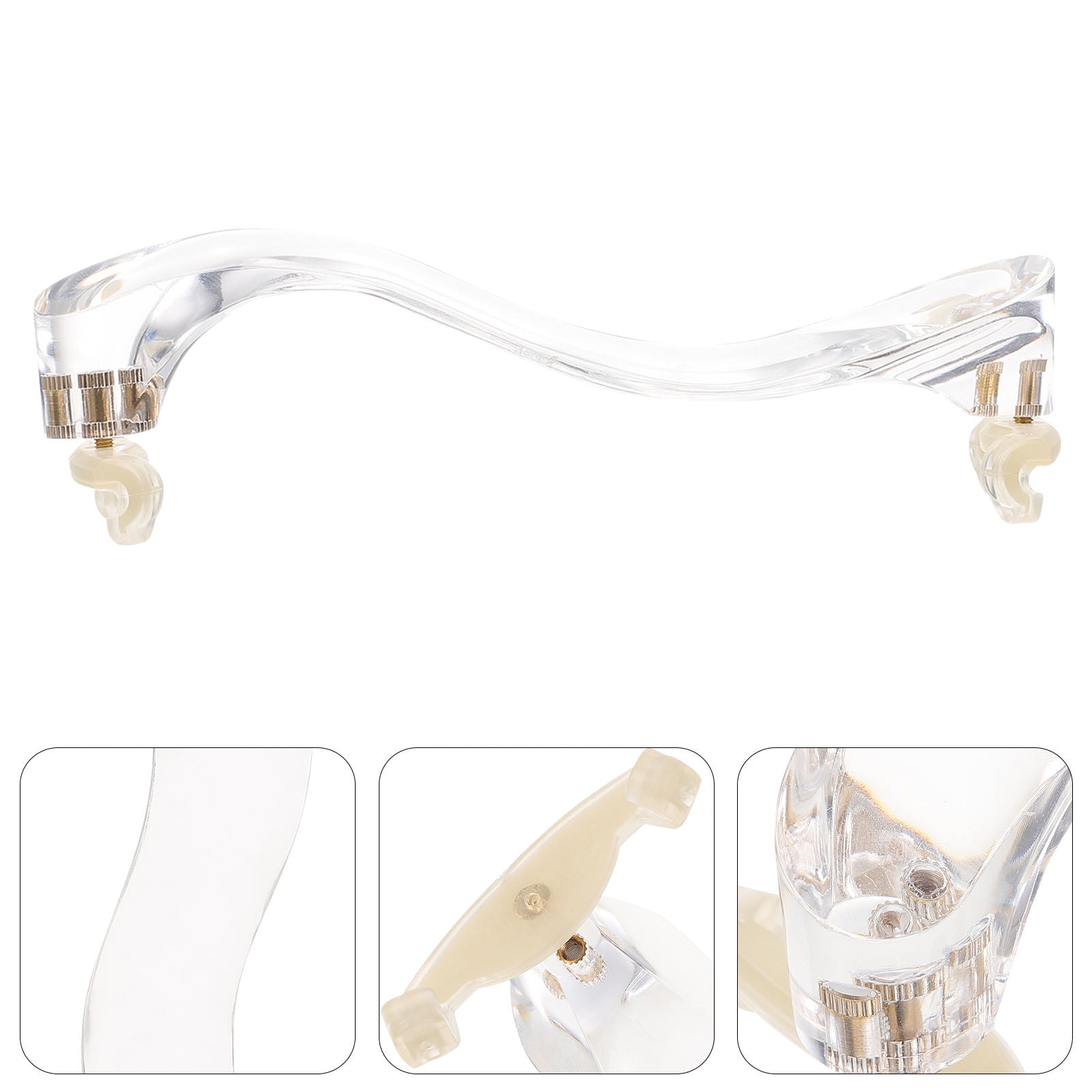 Masteelf 2-Pack Violin and Viola Shoulder Rests, Comfortable White Orchestral String Instrument Support Accessories