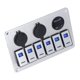 thumbnail image 1 of Panel De Interruptor Basculante, Panel De Interruptor Impermeable Para Coche, Luz De Fondo Azul, Voltímetro Digital ON OFF DC12V O DC24V Para RV, 1 of 7