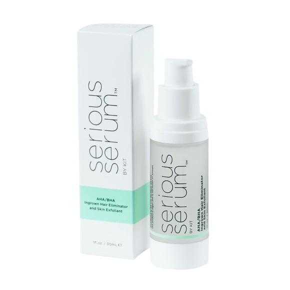 Serious Serum Traitement des Cheveux Incarnés – Sérum Exfoliant à l'Acide Glycolique, Lactique et Salicylique pour le Visage et le Corps, Apaise les Bosses du Rasoir, Prévient les Cheveux Incarnés
