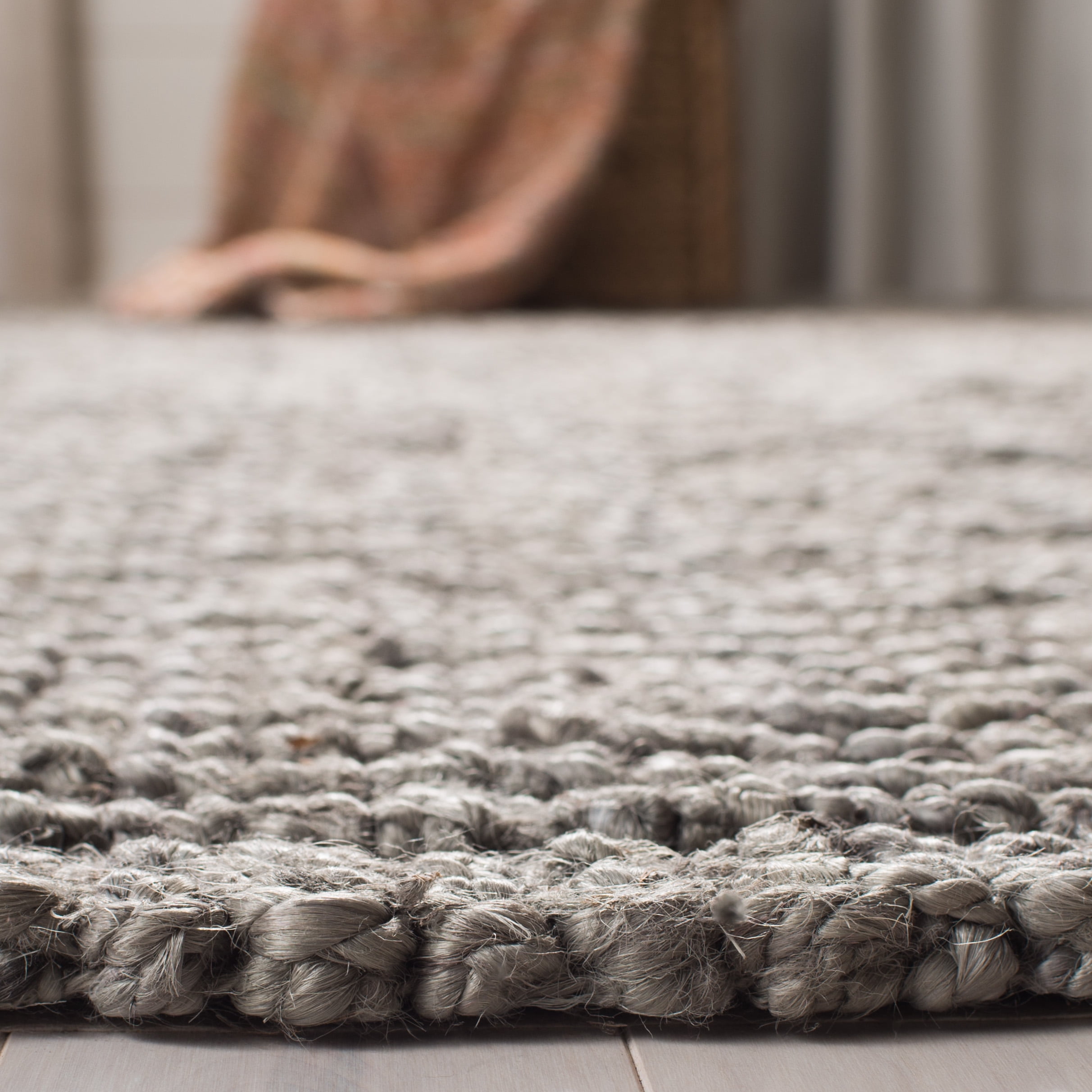 Safavieh Natural Fiber Levi Solid Area Rug, Light Gray, 5' x 8'