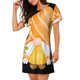 thumbnail image 2 of Fotbe Sunflower Gnomes 2 Bata de Dormir para Mujer con Estampado, Camisón de Algodón de Manga Corta, Ropa de Dormir Casual, 2 of 6