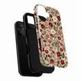 thumbnail image 5 of Wildflower Garden iPhone Case, Vintage Inspired Red and White Blooms, Phone Case for iPhone 16 15 14 13 12 11 Pro Max, 5 of 5