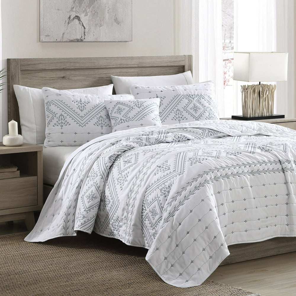 Brielle Home Cross Stitch Quilt Set - Walmart.com - Walmart.com