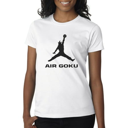 Trendy USA 629 - Women's T-Shirt Air Goku DBZ Dragon Ball Z Jordan Parody XS