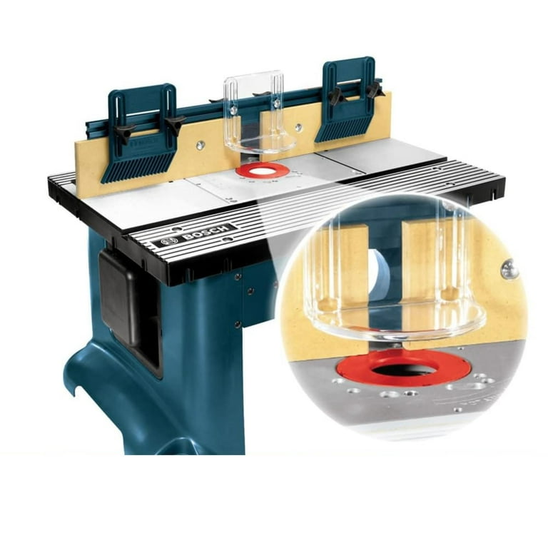Bosch Benchtop Router Table with Adjustable Fence with Microjig Grr Ripper Advanced 3D Pushblock Walmart