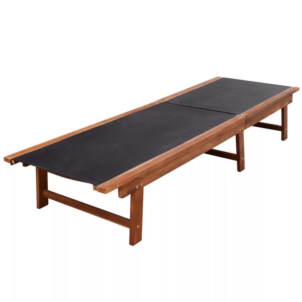Kepooman Outdoor Patio Solid Wood Weatherproof Sun Lounger for Terrace Courtyard Deck, Brown Kepooman Outdoor Patio Solid Wood Weatherproof Sun Lounger for Terrace Courtyard Deck, Brown