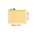 thumbnail image 4 of Qarigey Carpeta de archivos de 10 piezas Bolsa de documentos conveniente Contenedor de sujeción duradero Organizador de archivos con cremallera para Accesorios de disfraces Amarillo 20 cm * 28 cm, 4 of 6