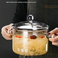 thumbnail image 3 of Wosthever Olla de cocción a fuego lento multifuncional, de doble asa, resistente al calor, con tapa de cristal y gran capacidad. Ideal para Cocina y Comedor 1500 ml, 3 of 6