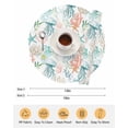 thumbnail image 6 of 13 Inch Round Placemats Set of 6, Teal Red Jellyfish Coastal Non Slip Heat Insulation PP Table Mats, Summer Beach Coral Starfish Nautical Washable Place Mats for Kitchen Dining Party Table Decor, 6 of 7
