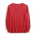 thumbnail image 6 of Mgmyaa Long Sleeve T-Shirts for Women Solid Casual Crew Neck Loose Basic Tee Top, 6 of 6