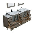 thumbnail image 4 of Vanity Art 84" Double Sink Freestanding Bathroom Vanity Set with Ceramic Top and Mirror, 4 of 10