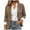 Khaki, variant on Women's Blazers Business Casual Lapel Collar Long Sleeve Contrast Cuff Work Office Suit Jackets with Pockets (XXS, White)