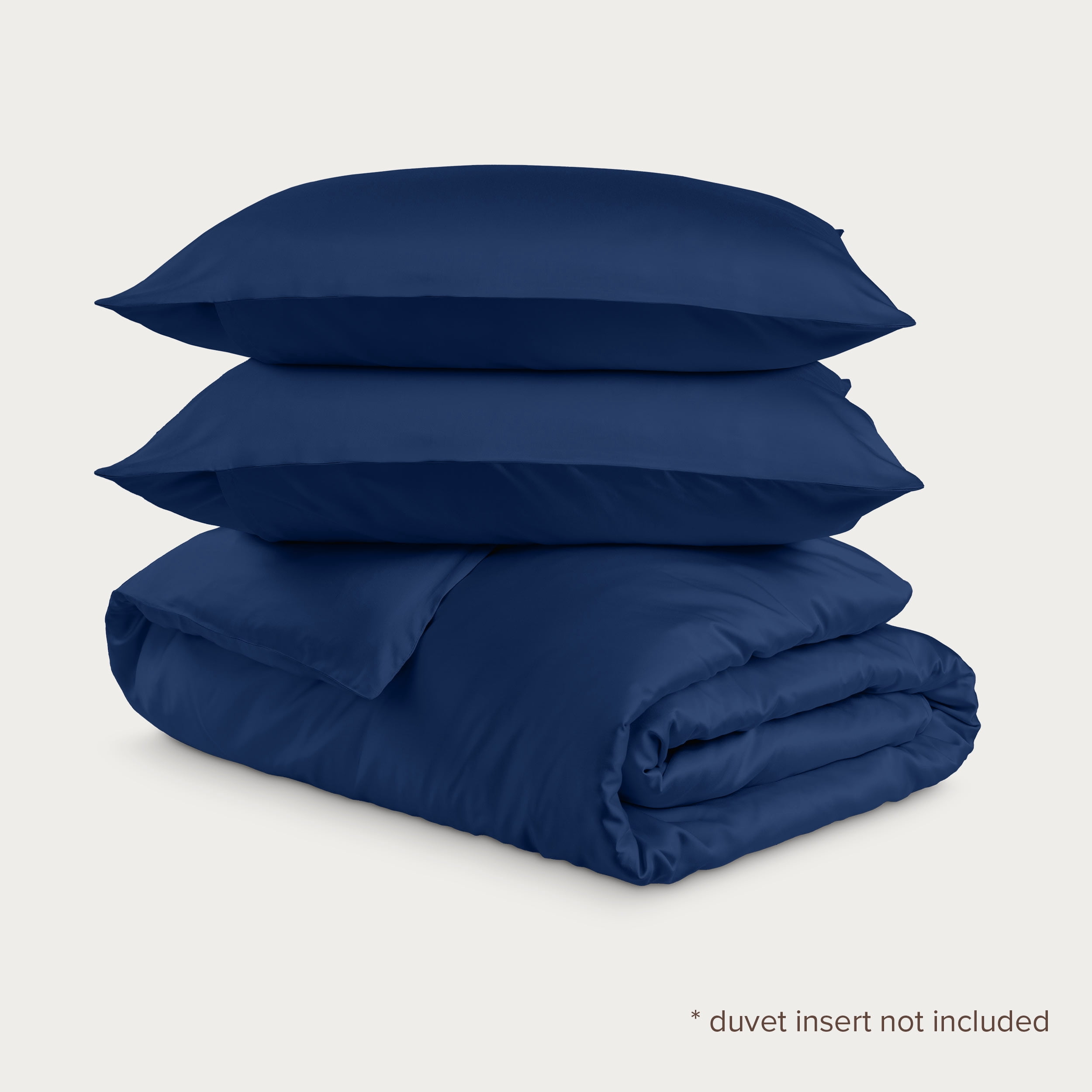 Bare Home Bamboo 3-Piece Duvet Cover Set - Made from Rayon Fibers - Soft, Cooling & Breathable - California King,Dark Blue