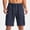 Navy, variant on Men's Casual Stretch Quick Dry Cargo Shorts Classic Drawstring Expandable Waist Relaxed Fit Hiking Work Short with Muti Pockets Navy