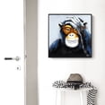thumbnail image 2 of Gorila Portrait Oil Paintings Large Wall Art Funny Animal Framed Wall Decor for Livingroom or Bedroom(Framed Ready to Hang), 2 of 5