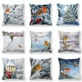 thumbnail image 5 of AFQH Decorative Throw Pillow Cover Christmas Animal Snowman Xmas Cushion Case Square Throw Pillow Case Covers Gift for Sofa Patio Bedroom Decor 18 Inch, 5 of 6
