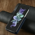 thumbnail image 6 of Samsung Galaxy Z Flip 4 Wallet Case Samsung Galaxy Z Flip 4 Luxury PU Leather Case, Book Folding Flip Retro Case with Kickstand, [RFID Blocking] Credit Card Slot Magnetic Closure Cover, Blue, 6 of 7