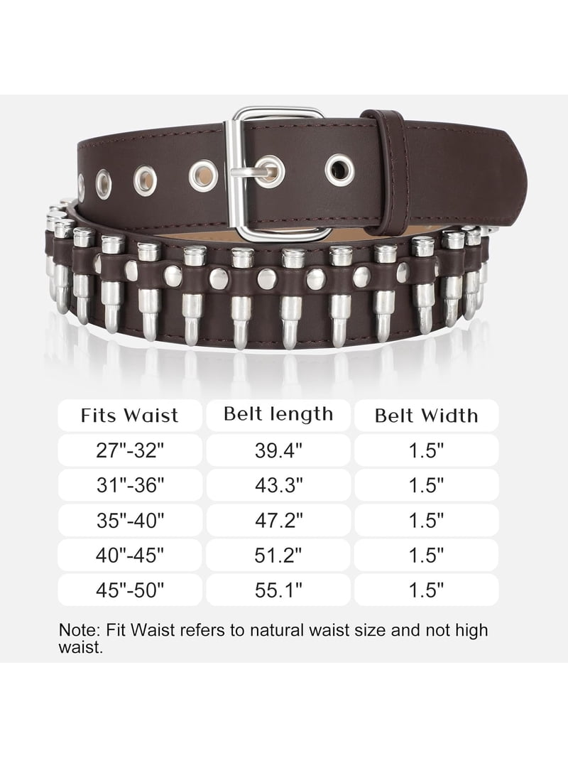 4 Pack Punk Gothic Studded Belts with Metal Buckles Adjustable PU Leather studded belt emo - TikTok Shop main image 3