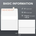 thumbnail image 4 of WOW Bags 300 Count Blank White A7 Invitation Envelopes 5.25 x 7.25 inch, Self Seal Paper Envelopes 5x7, 4 of 16