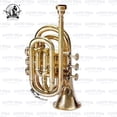 thumbnail image 2 of SOUND SAGA® Pocket Trumpet With All Accessories Including Mouthpiece & Case., 2 of 5
