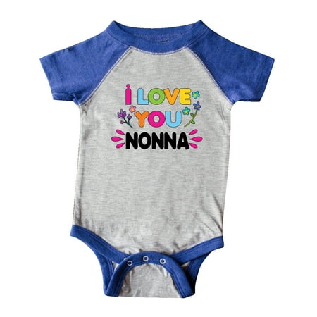 

Inktastic I Love You Nonna with Flowers Gift Baby Girl Bodysuit