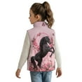 thumbnail image 3 of Pzuqiu Horse Print Girls Zip Up Sleeveless Vest 11-12 Personalized Toddler Girl Clothes Breathable Fall Winter Warm Outerwear With Pockets Comfortable Fall Outfits for Girls, 3 of 7