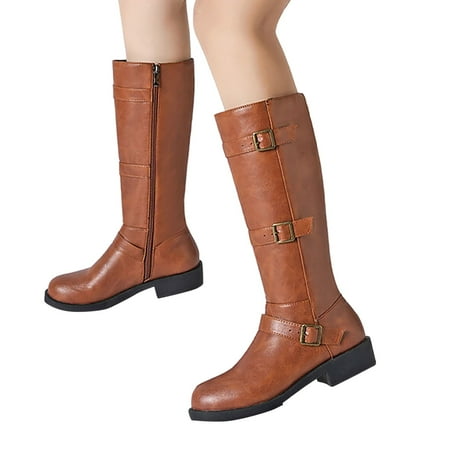 Women Shoes Fashion Knee Long Boots Thick High Heels Over Knee Pleated Suede Long Boots