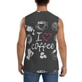 thumbnail image 4 of Daiia I Love Coffee Printed Men's Tank Tops,Casual Soft Sleeveless Gym Muscle Shirts Bodybuilding Tee-XX-Large, 4 of 8