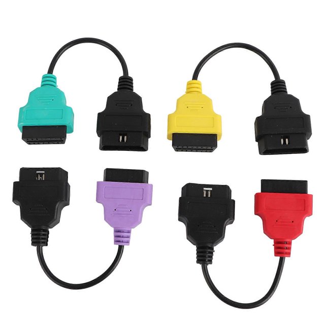 4pcs OBD2 Scanner Adapter Cable ECU Scan Diagnostic Cable Replacement for Fiat ECU Scanner