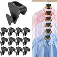 thumbnail image 1 of New Space Triangles AS-SEEN-ON-TV Premium Hanger Connector Hooks, 12Pcs Space Saving Hanger Hooks for Organizer Closet, Heavy Duty Cascading Clothes Hanger Hooks Fits All Types of Hangers, 2 in., 1 of 5