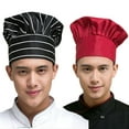 thumbnail image 4 of Sanwood Unisex Hat Chilli Pattern,Professional Elastic Women Men Pleated Work Cap Kitchen Cooking Baker Chef Hat, 4 of 5