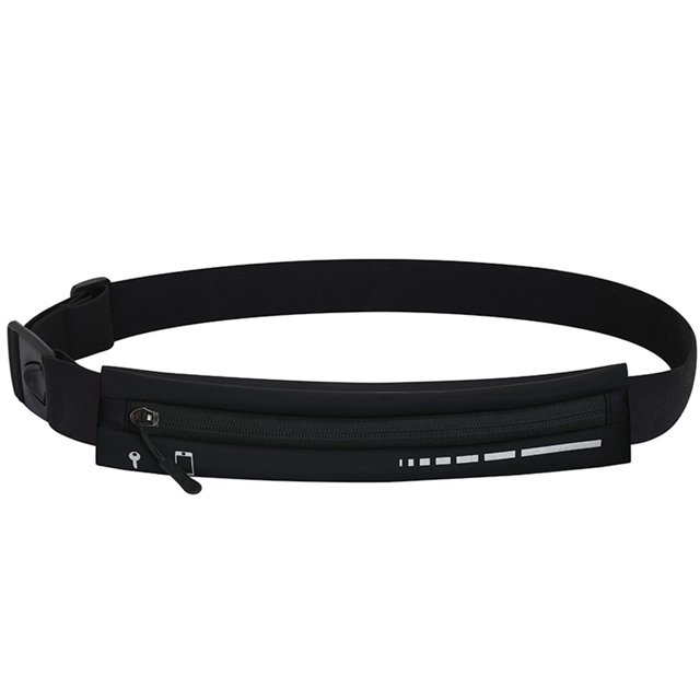Riñonera deportiva para exteriores para correr, riñonera impermeable de licra para teléfono móvil, color negro