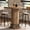 Brown, variant on Finmind 39.4" Round Bar Table with Metal Footrest, Modern Farmhouse Pub Table for Kitchen, Breakfast Nook, Home Bar, Black