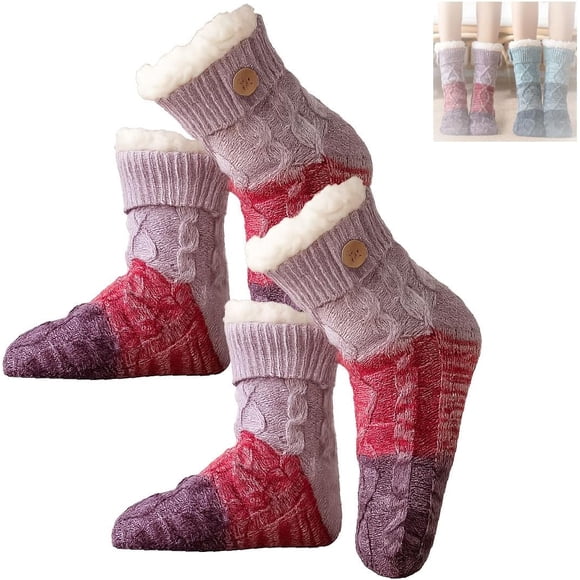 Chaussettes Tricotées Ultra-Épaisses pour la Maison – Chaussettes de Détente Douces pour Femmes et Hommes