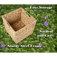 3 Decorative HandWoven Water Hyacinth Wicker Storage Basket, 16x11x11
