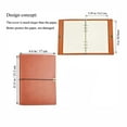 thumbnail image 2 of Agiferg Classeur en Cuir A5 Carnet Journal Carnet Journal Papier Remplaçable, 2 of 4