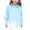 Light Blue, variant on Girls Button Down Shirts Casual Solid Collared Oxford Shirt School Uniform Loose Fit Elastic Cuff Long Sleeve Tops (Beige, 9-10 Years)