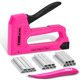 thumbnail image 1 of Grapadora THINKWORK, ligera, rosa, para madera, con 1600 grapas, 1 of 9