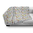 thumbnail image 3 of Spaceship Soft Flannel Fleece Throw Blanket, Assortment of Space Related Concepts Shooting Star UFO Sun Moond Stars, Cozy Plush for Indoor and Outdoor Use, 50" x 70", Multicolor, by Ambesonne, 3 of 6