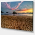 thumbnail image 2 of Trodden Sand on Beach at Sunset - Seashore Canvas Art Print, 2 of 4