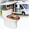 thumbnail image 5 of HELLHERO Toilet Lid Covers Set Maple Leaf Horse Pattern Pack of 2 Adjustable for Bathroom Home Fits All Toilet Shapes Toilet Seat Lid Cover, 5 of 7