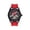 Black, variant on Ladies Pink Silicone Strap Matte Black Analogue 38mm Watch with Skull Dial