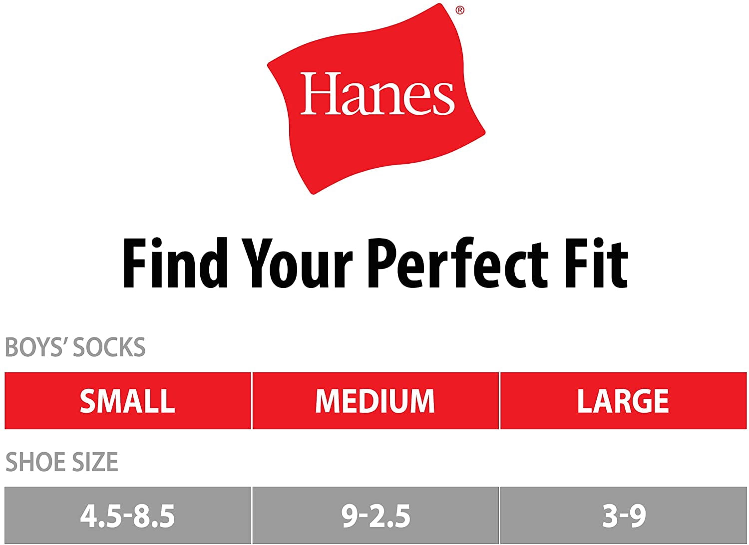 Hanes Boys' Performance Ankle Socks Medium 6 ea