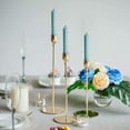 thumbnail image 1 of Candlestick Holders Taper Candle Holders, 3 Pcs Decorative Candle Stick Holders Set, Gold Modern Candlestick Holders Set for Table Wedding, Dinning, Party, 1 of 7
