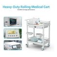 thumbnail image 2 of Joreek Mobile Utility Cart with Wheels, 2-Shelf Heavy-Duty Rolling Cart, 330lbs Max Load Capacity, Includes Dirt Buckets and 2 Drawers for Beauty Salons, Homes, and Medical Use, 2 of 7
