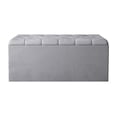 thumbnail image 4 of Home Design Arya Upholstered 42" Flip Top Storage Bench with Button Tufted Velvet Seat, Foam Padding, and Hidden Storage, Multi-Purpose Entryway or Bedroom Seating, Gray, 4 of 6